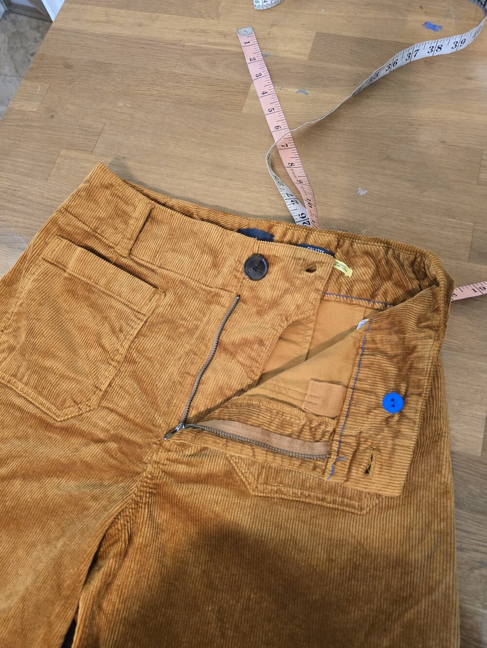 Maeve Colette Corduroy Crop Wide-Leg Pants Caramel 29p - Picture 9 of 12